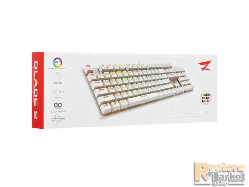 Клавиатура проводная ZET Gaming Blade 2 белая {б/у}-0