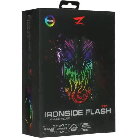 Мышь проводная ZET GAMING Ironside Flash черный-1